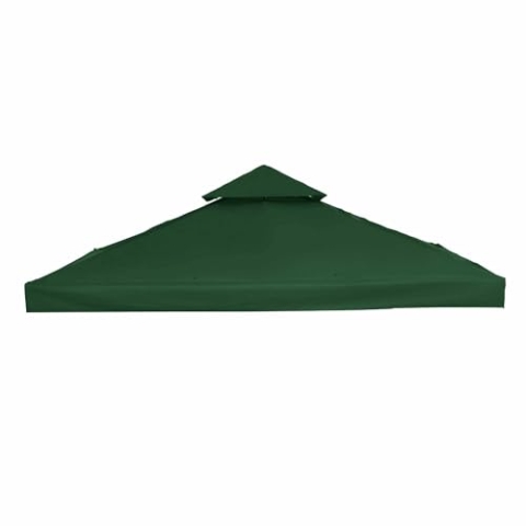 Outsunny Ersatzdach für Pavillon 3x3m wasserabweisend Pavillondach für Metallpavillon Pavillon Ersatzdach Gartenpavillon Partyzelt Gartenzelt Polyester Dunkelgrün