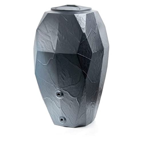 Barril de agua de Lluvia 310L Canyon de plastico en Color Antracita 68 (Largo) x 68 (ancho) x 117,7 (altura) cm
