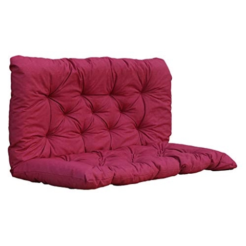 Ambientehome Set mit 1 Sitzkissen - 120 x 98 x 8 cm - Rot
