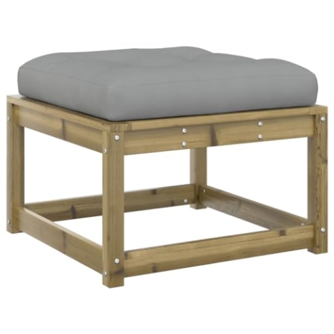 vidaXL Gartenhocker, Hocker Modular mit Latten-Design, Fußhocker mit Kissen, Sitzhocker Ottomane Couchtisch Gartenmöbel, Kiefernholz Imprägniert