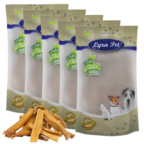 Lyra Pet® 5 kg Rinderkopfhaut hell | Naturbelassener Kausnack zahnreinigend | Proteinreiches Leckerli für Hunde | Langanhaltender Kauspaß | Fettarm & leicht verdauliches Hundefutter