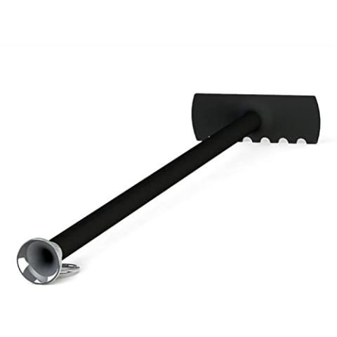 Morsø Ascheschieber und Feuerblasrohr in Einem– Glut-Schieber aus Stahl für Grill, Kamin und Forno Outdoor Ofen, im cleanen Design, 50.5 cm lang, Schwarz