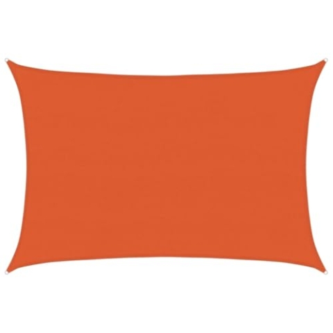 vidaXL Sonnensegel, UV Schutz Sonnenschutz für Terrasse Balkon Garten, Windschutz Wetterschutz Rechteckig, Sonnendach, 160g/m² Orange 5x7m HDPE