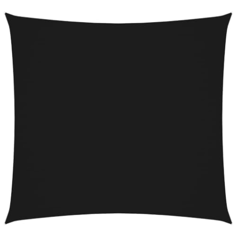 vidaXL Sonnensegel Wasserfest Sonnenschutz Windschutz Sonnendach UV Schutz Garten Terrasse Balkon Oxford-Gewebe Quadratisch 6x6m Schwarz