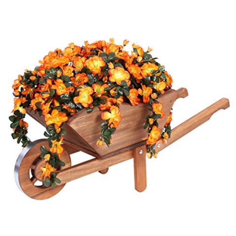sarcia.eu Massive Garten Pflanzschubkarre/Blumenkarre aus Holz (100cm)