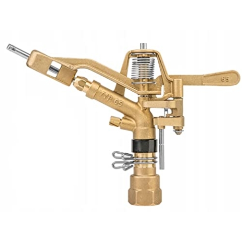 Messing Sprinkler 50m IG 1" Kreisregner Sprenger Rasenregner Impuls Regner Voll- Teilkreisregner Bradas 0277