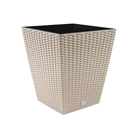 91,5 -Liter -Zeit Pot mit Einsatz 40 x 40 x 75 cm in Mocca -Farbe