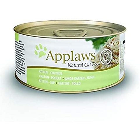 Applaws Appls Kätzchenhuhn, Zinn (53% Henne, Reis, mittleres Gemüsegel), 1,68 kg