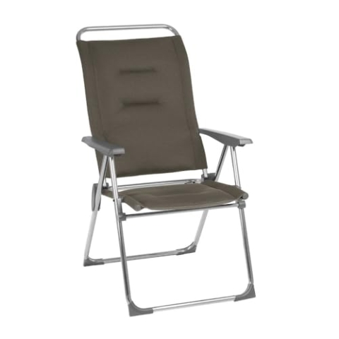 Lafuma Mobilier Kompakter Klappstuhl für unterwegs, ALU CHAM, Air Comfort, Taupe, LFM2771-6899