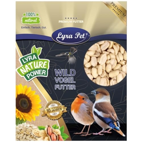 Lyra Pet® | 20 kg Erdnusskerne Splits | Wildvogelfutter Ganzjährig | Nährstoffreiches Streufutter | Energiespender für Alle Wildvögel | Erdnüsse ohne Schale | Vogelfutter für Sommer und Winter