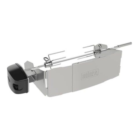 Weber 7660 Drehspieß, Silber, 84,8 x 14 x 8 cm
