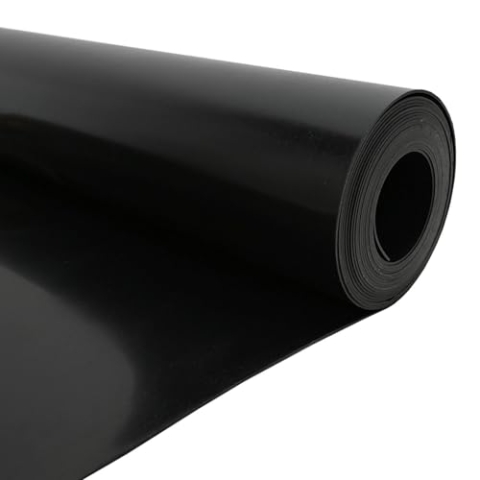 vidaXL wasserdichte Schwarze Unkrautverhinderungsplane 0,7 x 10 m Gummi Landschaftsgewebe Robuste Barriere