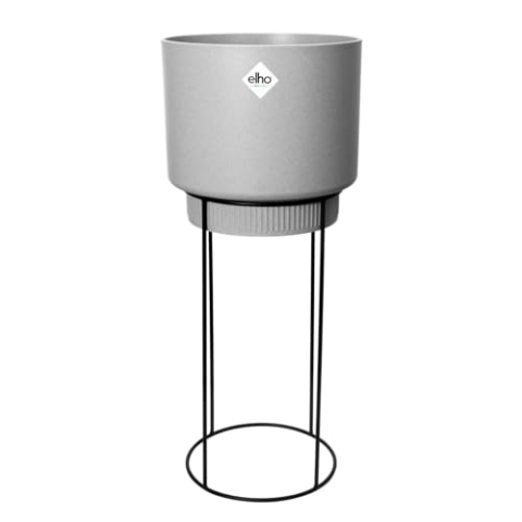elho B.for Studio Rund 30 - Blumentopf für Innen - Ø 29.5 x H 68.9 cm - Grau/Living Beton