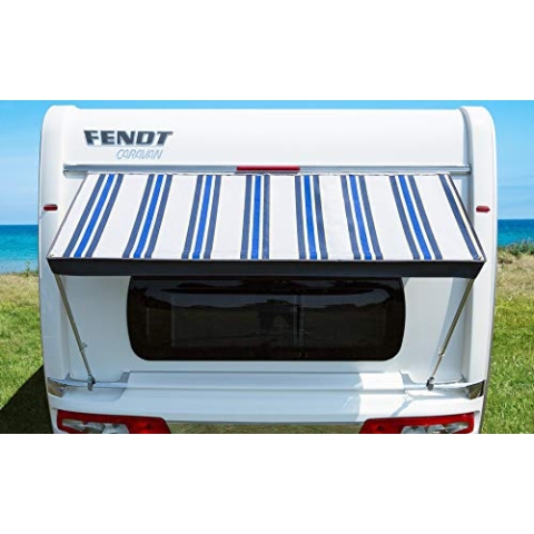 Berger Wachau Fenstermarkise mit Öse | Wetterfestes Markisentuch Sichtschutz Sonnensegel für Wohnwagen Camping Caravan Sonnenschutz & Regenschutz für Fenster | langlebig & lichtbeständig