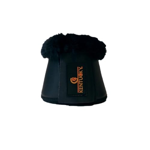 Kentucky - Sprungglocken Leder schwarz Lammfell schwarz XXL