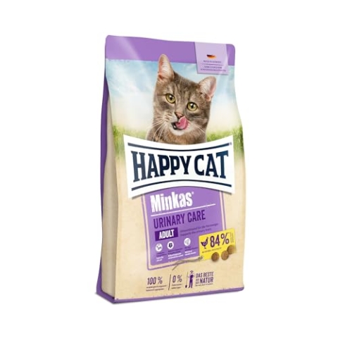 Happy Cat 70375 – Happy Cat Minkas Urinary Care Geflügel – Trockenfutter für ausgewachsene Katzen – 10 kg Inhalt