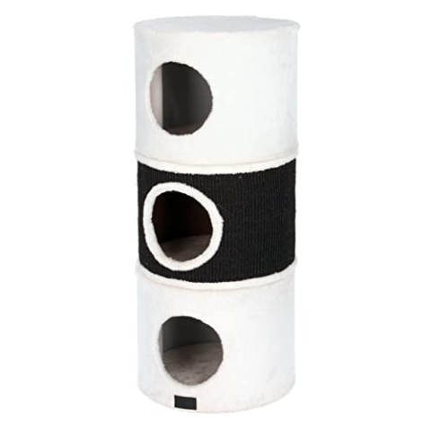 Kerbl Pet 81550 Kratztonne Niki, 37,5 x 90 cm weiß/anthrazit