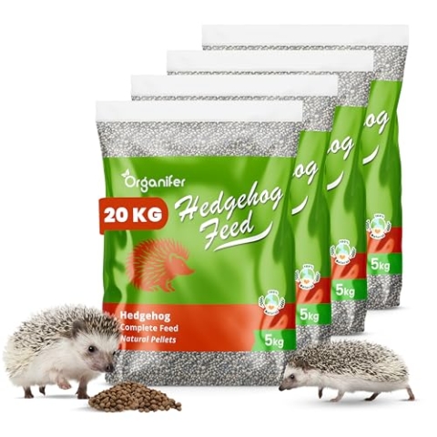 Igelfutter - Natürliche Stücke (20 Kg) - Speziell Für Igel, Hoher Proteingehalt, Reich An Fetten - Perfektes Kalzium-Phosphor-Gleichgewicht - Vorbeugung Von MBD - Alle Jahreszeiten - Organifer