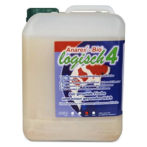 Anarex-Bio® 5 l • Biologische Milchsäurebakterien für Teich • Teichbakterien zur Vorbeugung von Krankheiten • Vernichtet 95% krankheitserregenden Bakterien