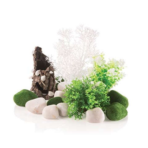 biOrb 78134 Decor Set Fairytales - Aquariendekoration, realistische künstliche Wasserpflanzen, Wurzeln, Steinen, schönes Aquariendesign, für Süßwasser und Meerwasser