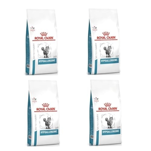 ROYAL CANIN Veterinary Hypoallergenic | 4er Pack | 4 x 400 g | Diät-Alleinfuttermittel für ausgewachsene Katzen | Zur Minderung von Allergien und Nährstoffintoleranzerscheinungen