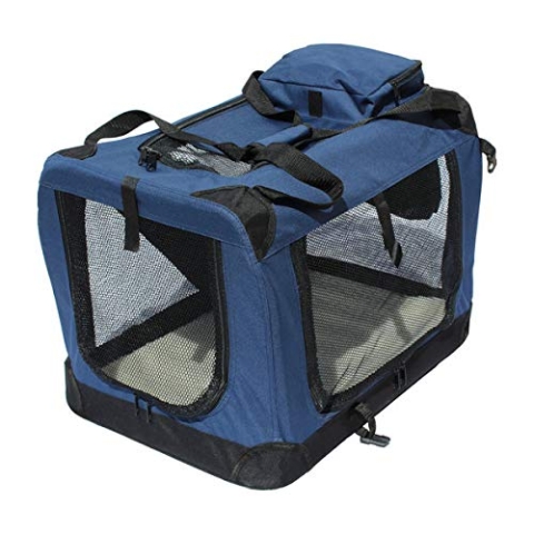 Faltbarer Yatek-Hundetransporter mit seitlichen und oberen Eingängen mit hoher Sichtbarkeit, Komfort und Sicherheit für Ihr Haustier, Verschiedene Größen (Größe M (60 x 42 x 42 cm))