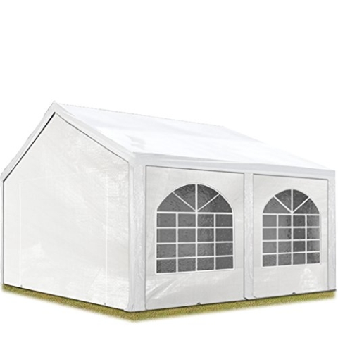 TOOLPORT Hochwertiges Partyzelt 3x5 m Pavillon Zelt PE Plane 450 N Gartenzelt Festzelt Wasserdicht weiß