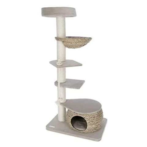 Kerbl 81593 Katzen Kratzbaum Banana Leaf Tower 70x50x144 cm, beige, Einheitsgröße
