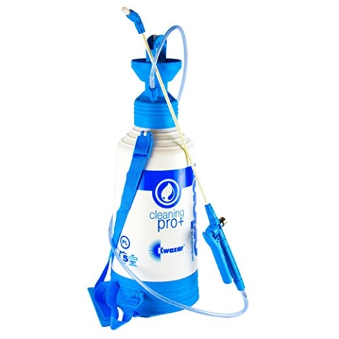 Kwazar 20010032 Industrie Pumpsprüher Drucksprüher mit Viton-Dichtung Orion Pro plus 3 L, weiß/blau, 22 x 22 x 64 cm