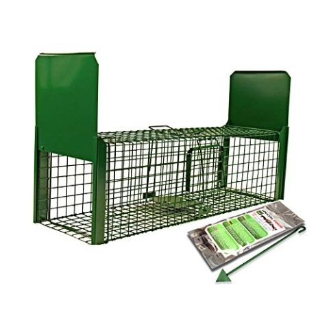 Holtaz Fallen Strong Grün 120x34x34 cm 2 Türen Marderfalle Katzenfalle Fuchsfalle Biberfalle Tierfalle Kastenfalle Drahtfalle Lebendfalle Mit Extra Köder