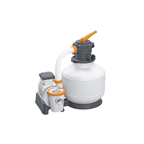 Bestway Sandfilteranlage 11,355 m3/h, Pumpe 500 Watt 220-240 V, Vorfilter, Chemconnect™ Diffusor