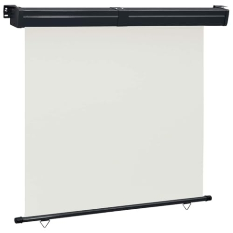 vidaXL Balkon Seitenmarkise Senkrechtmarkise Sonnenschutz Sichtschutz Windschutz Markise Außenrollo Balkonrollo Beschattung 165x250cm Creme