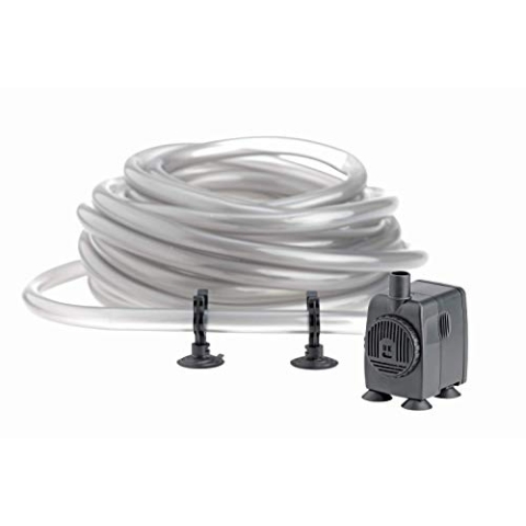 Eden 57481 114 Aqua In-Out Set - Aquarienschlauch (10 m) mit Ansaugschutz und kompakter Aquarienpumpe (600 l/h) zur Wasseraufbereitung, Wasserwechsel im Aquarium