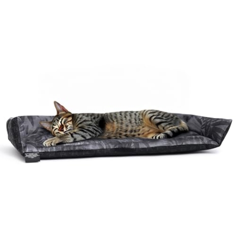 bo&flash Katzenliege für die Fensterbank San Francisco Ilse – Hochwertiges Katzenbett – Waschbares Katzenbett 62 × 27 × 10 cm – Katzenkissen – rutschfeste Unterseite - Cat Bed