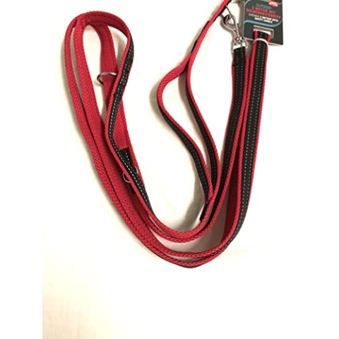 Petlando Mesh Outdoor 3 Meter Leine mit Sicherheitsgriff und reflektierenden Streifen rot L 30 mm/3 m