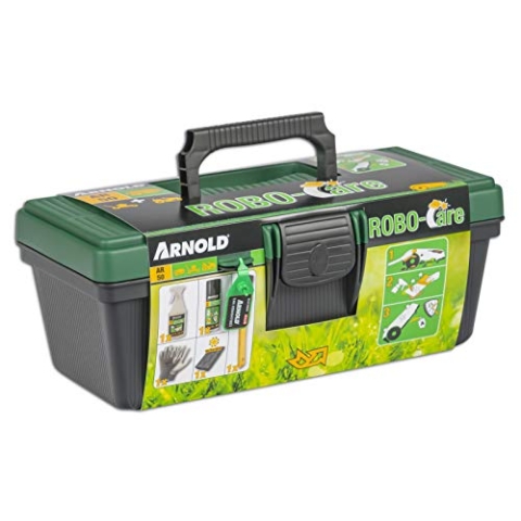 ARNOLD RoboCare AR50 Pflegeset für Mähroboter und Rasenmäher, Schwarz
