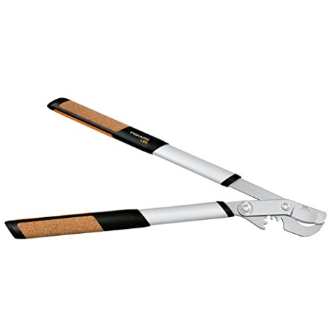 Fiskars Quantum Bypass-Getriebeastschere für frisches Holz, Gehärteter Präzisionsstahl, Länge 64 cm, Schwarz/Orange, L104, 1001438