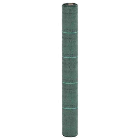 vidaXL Unkrautvlies, Gartenvlies gegen Unkraut, Unkrautfolie Wasserdurchlässig UV-stabilisiert, Unkrautflies Mulchfolie Bodengewebe, Grün 1x100m PP