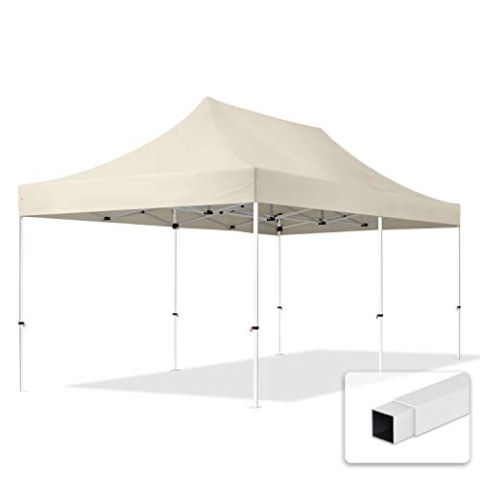 TOOLPORT 3x6m Pavillon Faltpavillon ohne Seitenteile Stahl Faltzelt Garten Partyzelt Creme