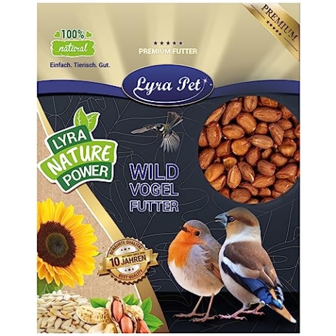 Lyra Pet® | 20 kg Erdnusskerne mit Haut | Wildvogelfutter Ganzjährig | Ballasttoffreiches Vogelfutter | Erdnüsse für Wildvögel | Energie durch Hohen Fettanteil | Ideal für Tauben & Größere Vögel