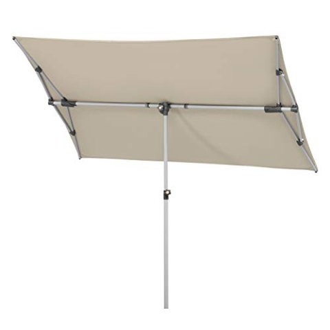 Schneider Sonnenschirm Novara, natur, 190 x 140 cm rechteckig, 758-02, Gestell Alu/Stahl, Bespannung Polyester, 5 kg