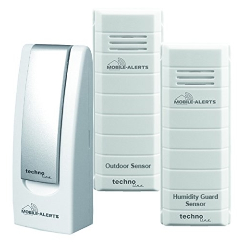 Technoline MA 10012 Zusatzsensoren -Set für das Mobile Alerts System, 4 x 2 x 12,5 cm, weiß