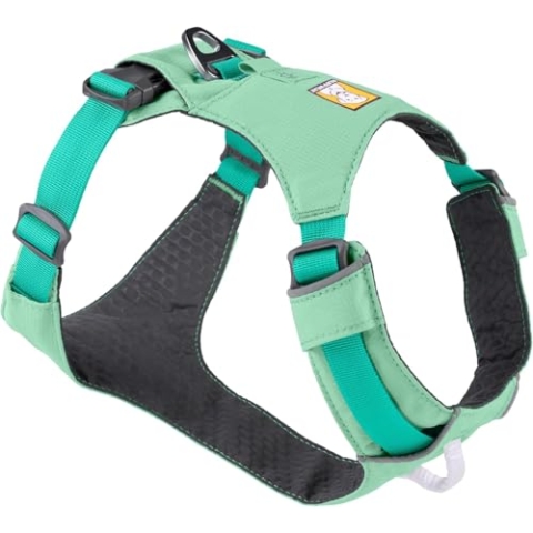 RUFFWEAR Hi & Light Dog Harness, No Pull Harness for Dogs Small, Medium Large & XL. Fully Adjustable Lightweight Harnesses with Aluminium Lead Attachment Portal & ID Bag, Sage Green (L/XL, 81-107cm)