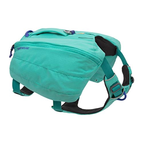 RUFFWEAR Hunderucksack, Bequeme Satteltasche für Tageswanderungen und Längeres Tragen, Für Sehr Kleine Hunderassen, Front Range Day Pack, Farbe Aurora Teal, Größe XS