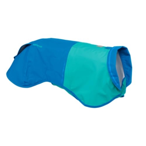 Ruffwear Sun Shower Regenponcho, Leichter wasserdichter Regenmantel für Hunde, Größe: X-Large, Blue Dusk