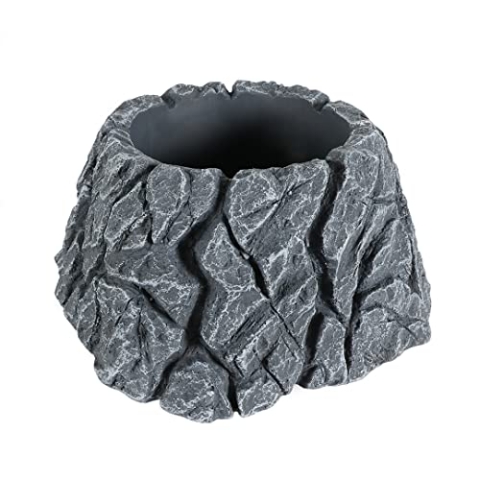Terra Della, Ständer für Futterpflanzen, 23,8 x 23,3 x 11,5 cm, Dekoration für Golliwoog, wasserdicht, robust Dank Seiner Breiten Form, hergestellt aus Polyesterharz, ungiftig und pH-neutral