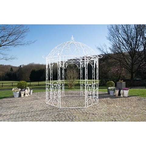 CLP Rosenpavillon Leila I Rankpavillion Aus Pulverbeschichtetem Eisen I Gartendekoration Im Jugendsstil, Farbe:weiß