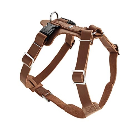 HUNTER AALBORG Hundegeschirr, Leder, S-M/2, cognac