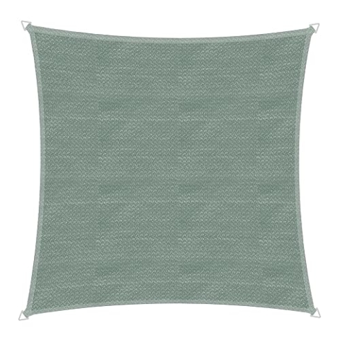 Windhager Sonnensegel Capri Quadrat 4 x 4 m (gleichschenkelig), Sonnenschutz für Garten & Terrasse, UV- und witterungsbeständig, olive