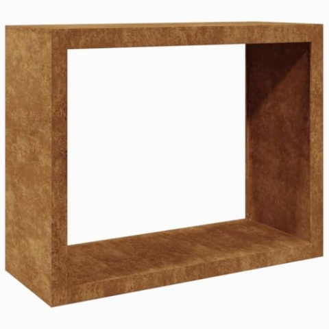 vidaXL Brennholzregal, Kaminholzregal mit Stauraum, Holzregal Holzlager für Brennholz, Außen Feuerholzregal Kaminholzständer, Wetterfester Stahl